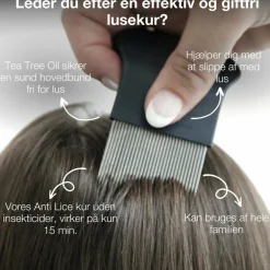 3 produkter til lusebehandling med Tea Tree Oil