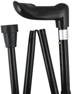 Anatomisk sammenklappelig stok til højre hånd