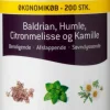 Baldrian, Humle, Citronmelisse og Kamille