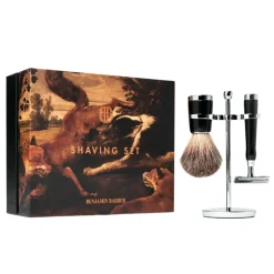 Benjamin Barber Classic 3-piece Shaving Set Ebony Safety Razor