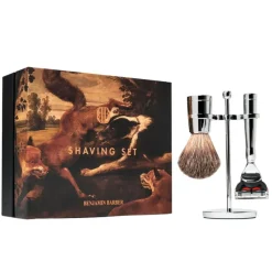 Benjamin Barber Classic 3-piece Shaving Set Chrome Fusion