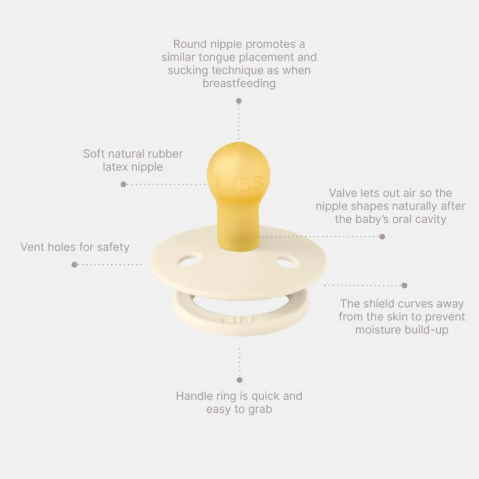 BIBS x Liberty Colour Strawberry&Cream Sut Latex 2-pak