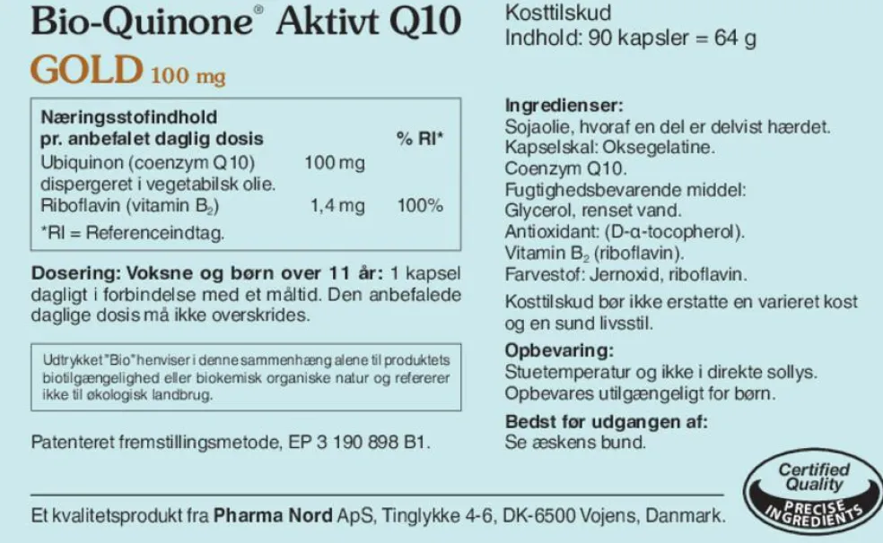 Bio-Quinone Aktivt Q10 Gold 100 mg