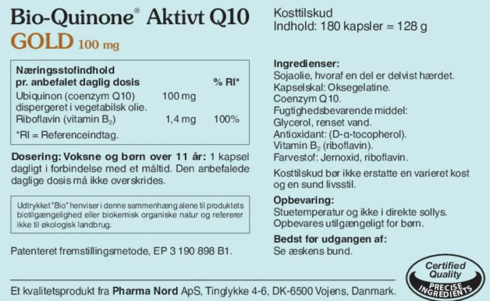 Bio-Quinone Aktivt Q10 Gold 100 mg
