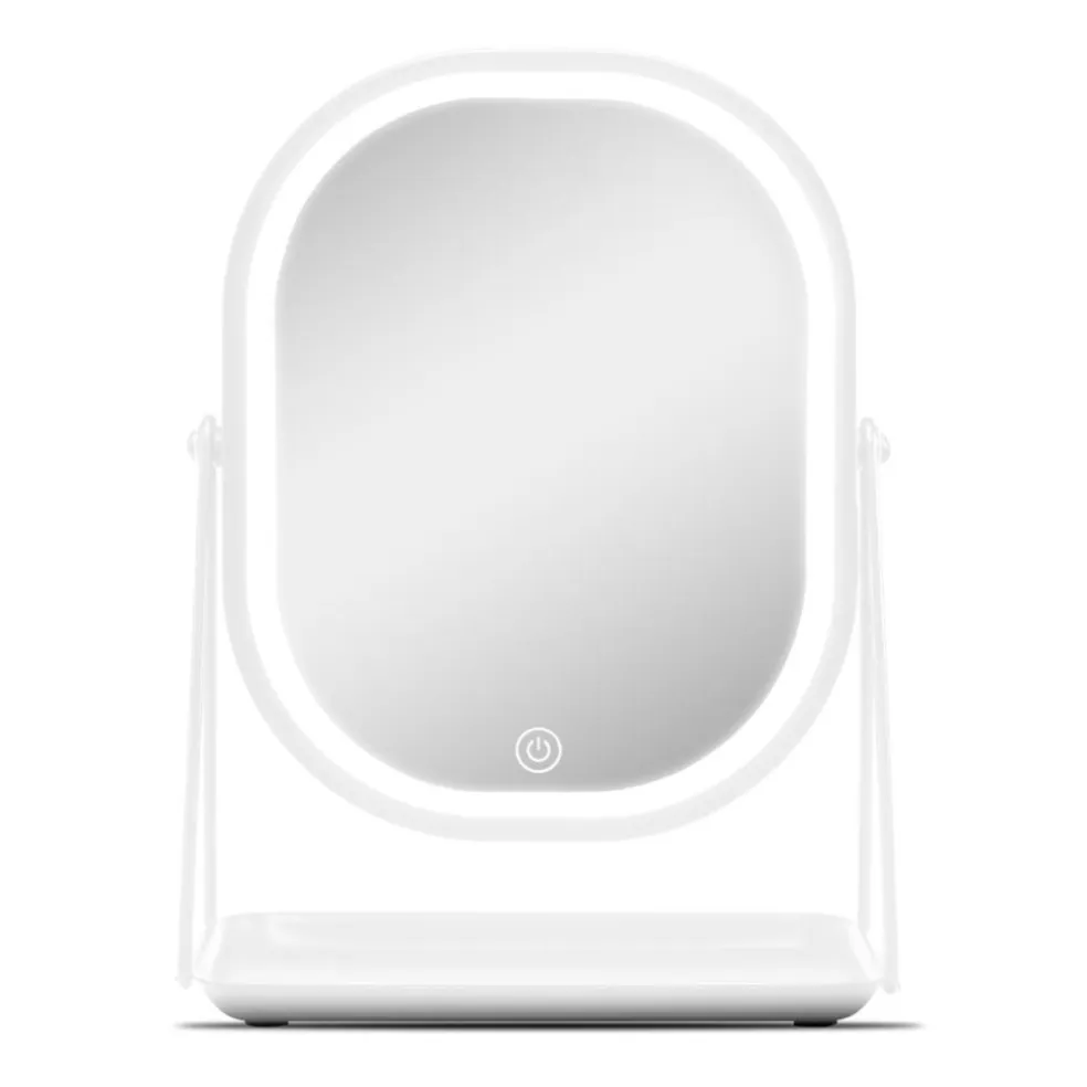 Bordspejl M/Led Lys og Bakke