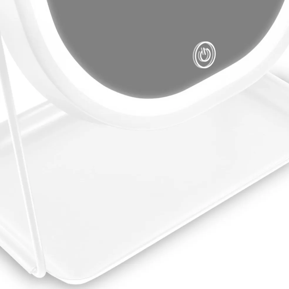 Bordspejl M/Led Lys og Bakke