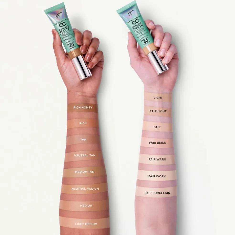 CC+ Cream Natural Matte Foundation for Oily Skin with SPF 40