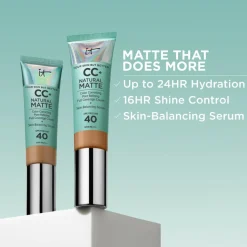 CC+ Cream Natural Matte Foundation for Oily Skin with SPF 40