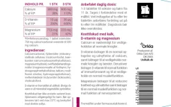 Extra - Kalk 300 mg, Magnesium 77,6 µg og D-vitamin 10 µg