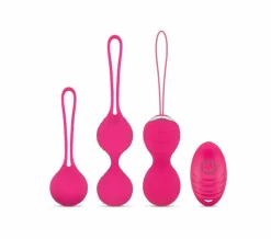 Fjernbetjent Bækkenbundskugle Sæt med Vibrator
