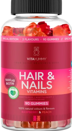 Hair & Nails Mixed, Raspberry & Peach