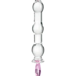 Heart Beaded Glas Dildo