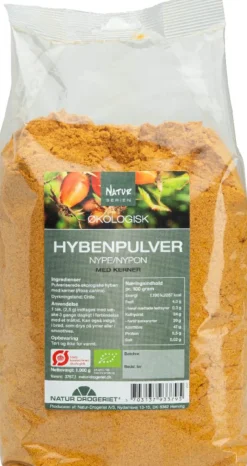 Hybenpulver med kerner, fint Ø