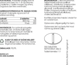 Kalk 400 mg + D-vitamin 5 µg