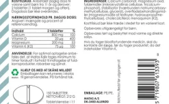 Kalk 400 mg + Magnesium 100 mg + D-vitamin 10 µg + K-vitamin 37,5 µg