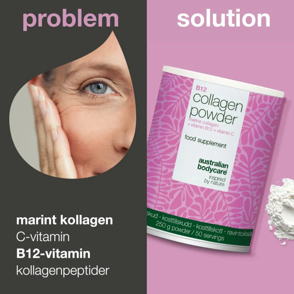Kollagenpulver + B12 vitamin og C vitamin