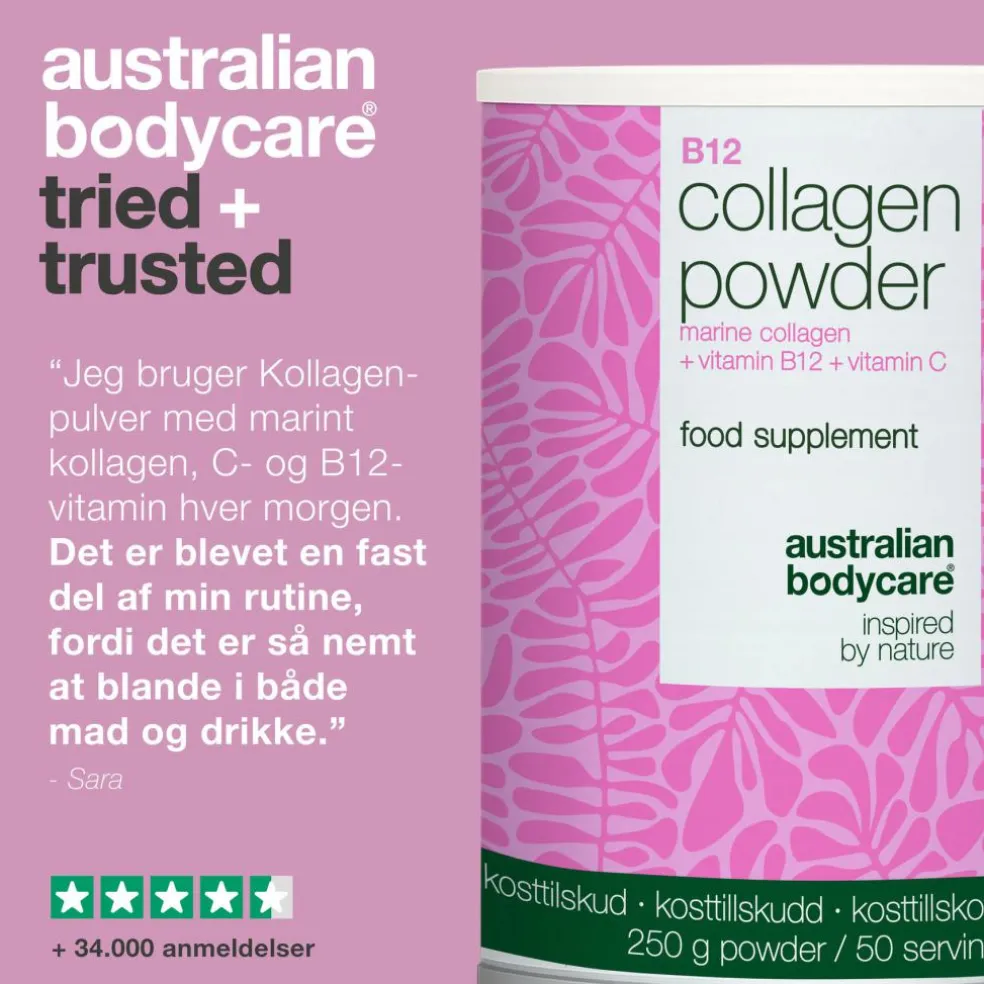 Kollagenpulver + B12 vitamin og C vitamin