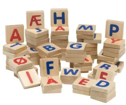 Magnetiske Træbrikker med Bogstaver