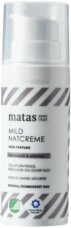 Mild Natcreme til Normal/Kombineret Hud Uden Parfume