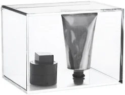 Nomess Clear box with lid, tall