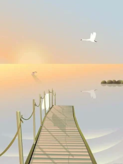 Plakat 'Bathing Bridge'