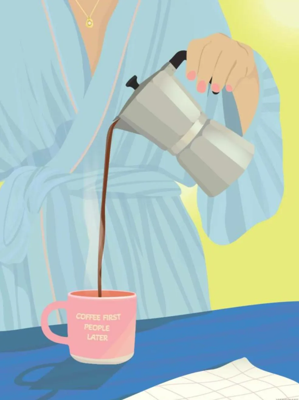 Plakat Coffee First People Later