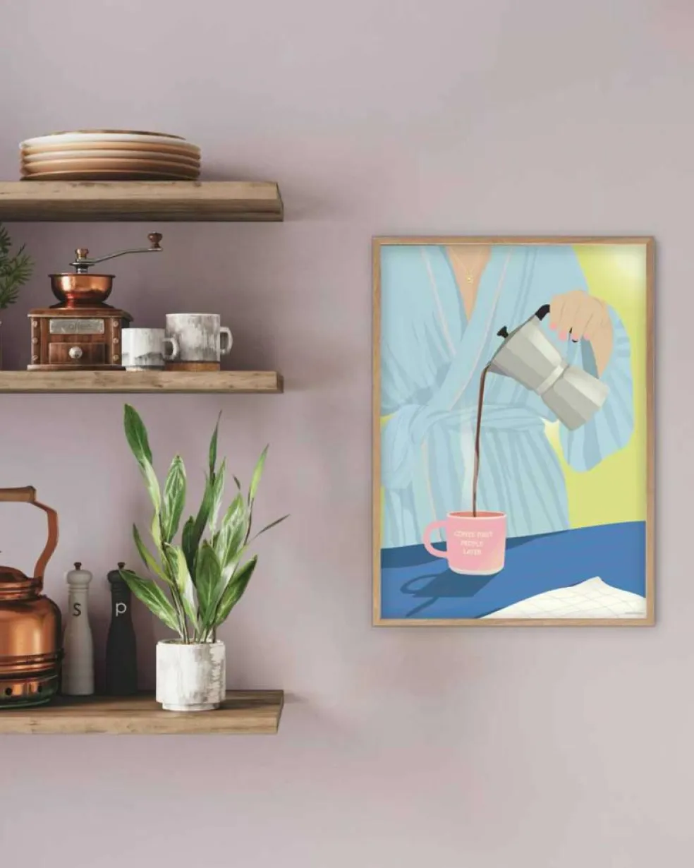 Plakat Coffee First People Later