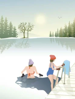 Plakat 'Winter Bath'