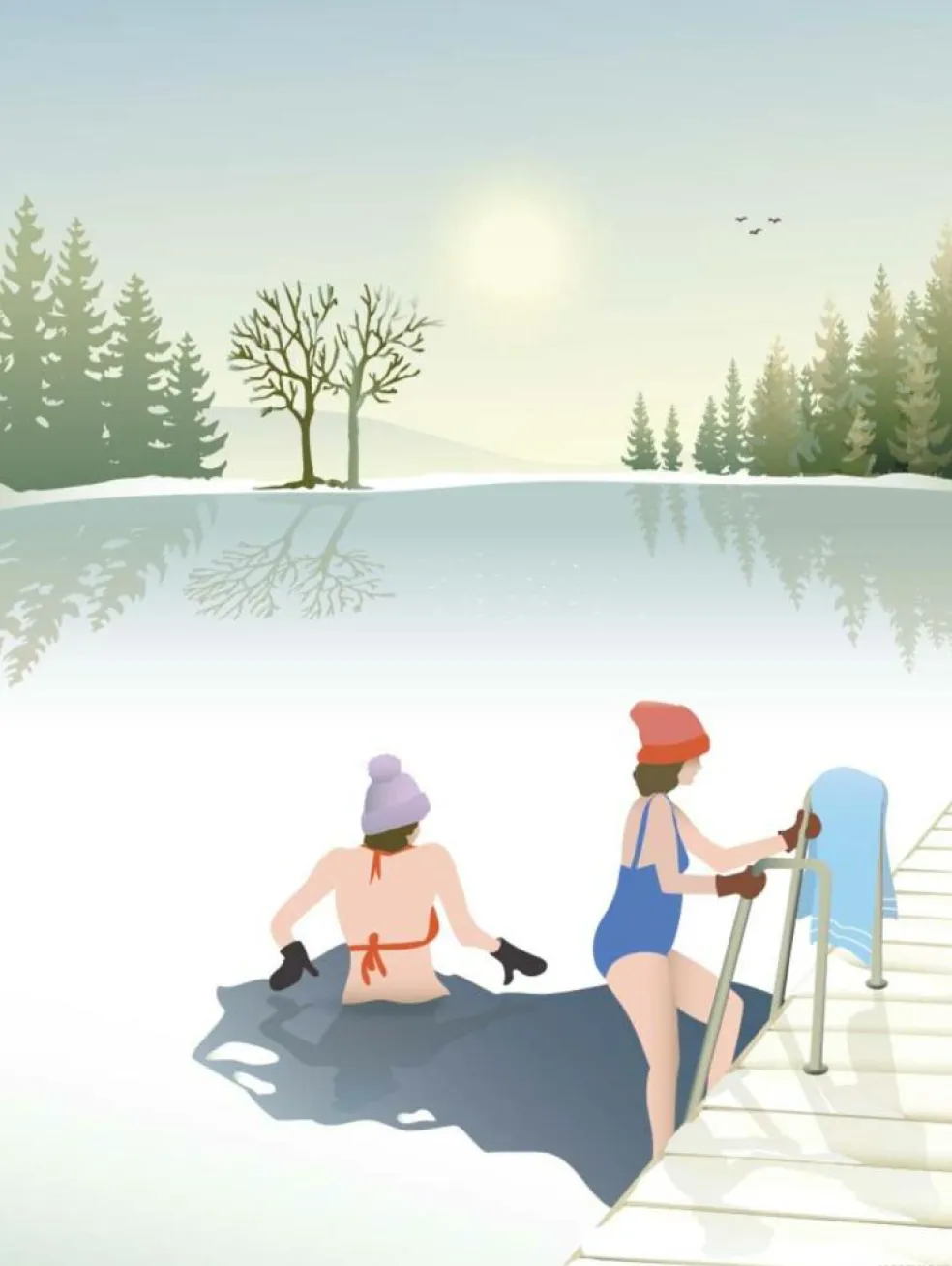 Plakat 'Winter Bath'