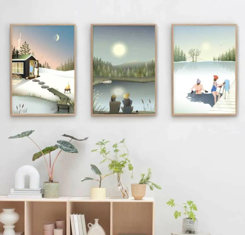 Plakat 'Winter Bath'