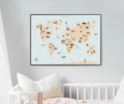 Plakat 'World Map Animal'
