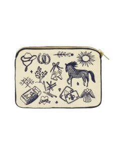 Polly Embroidery Mini Clutch