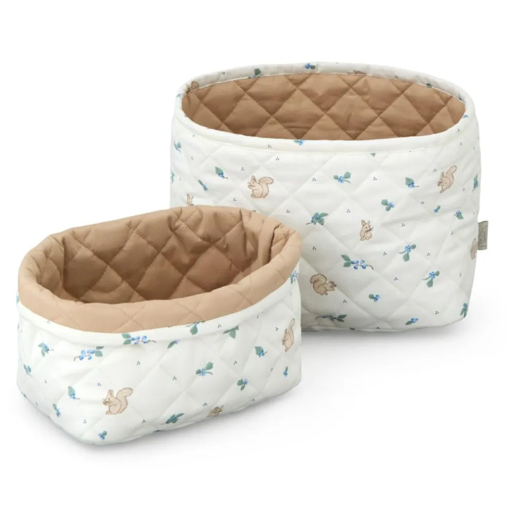 Quilted Storage Basket, Set of Two