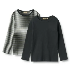 Rib T-Shirt Long Sleeve Stig 2-pak