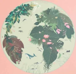 Rundt Puslespil 'I Love Mother Earth'