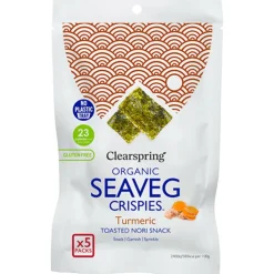 Seaveg Crispies Gurkemeje Multipack Tang Chips Ø