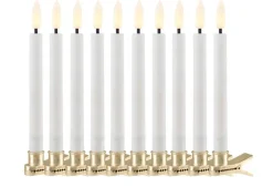 Sille Juletræslys 10 styk sæt, Hvid