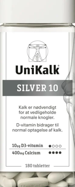 Silver 10, Kalk 400 mg og D-vitamin 10 µg