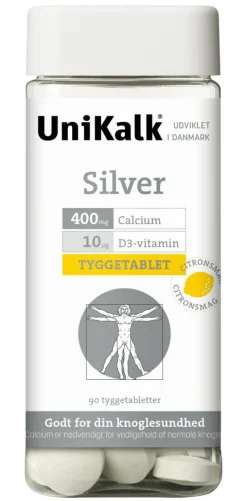 Silver - Tyggetabl. 400 mg og D-vitamin 10 µg