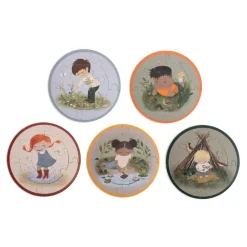 Sæt Med 5 Runde Puslespil