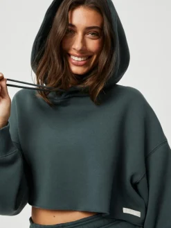 Studio Oversized Cropped Hoodie