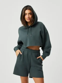 Studio Oversized Cropped Hoodie