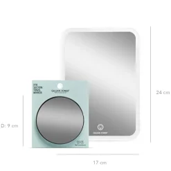 Tablet Spejl Med Led Lys, Touch gg Sugekopspejl