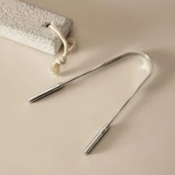 Tongue scraper, stainless steel