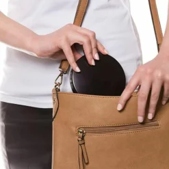 Tri-fold Kompakt Rejsespejl med LED