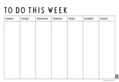 Weekly Planner Papir